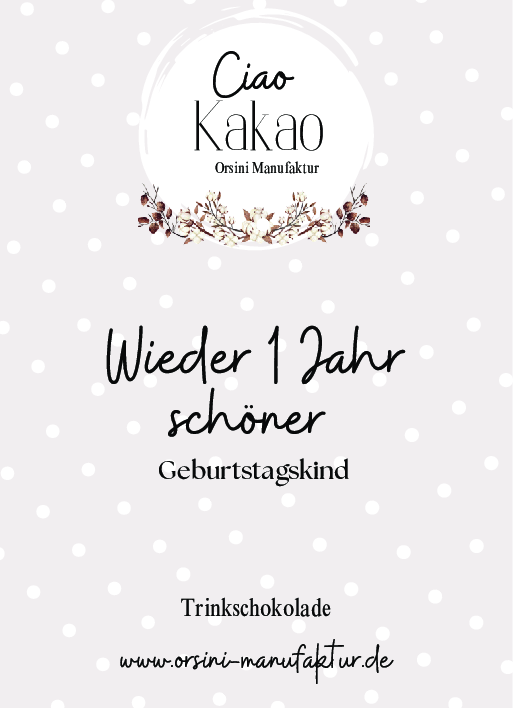 Trinkschokolade / Wieder 1 Jahr schöner