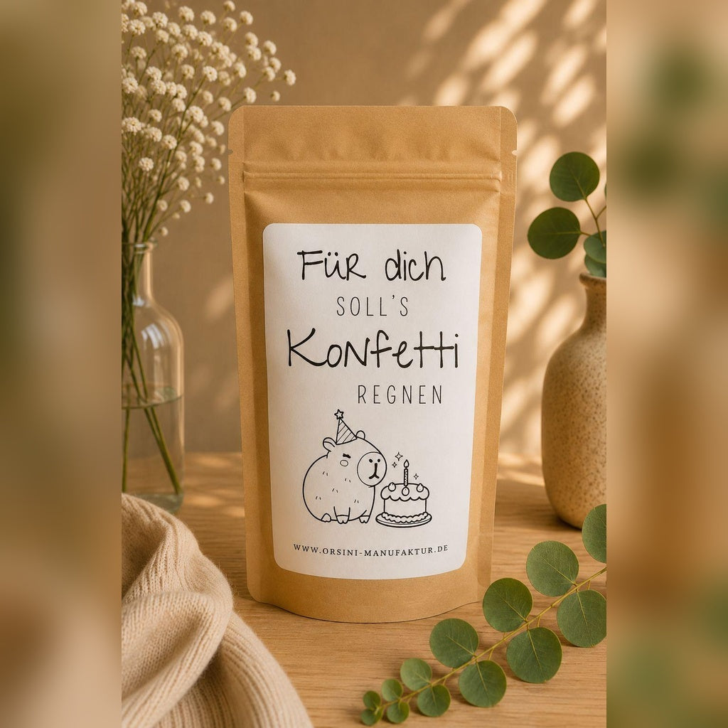Für dich soll's Konfetti regnen / Früchte-/ Kräutertee oder Trinkschokolade