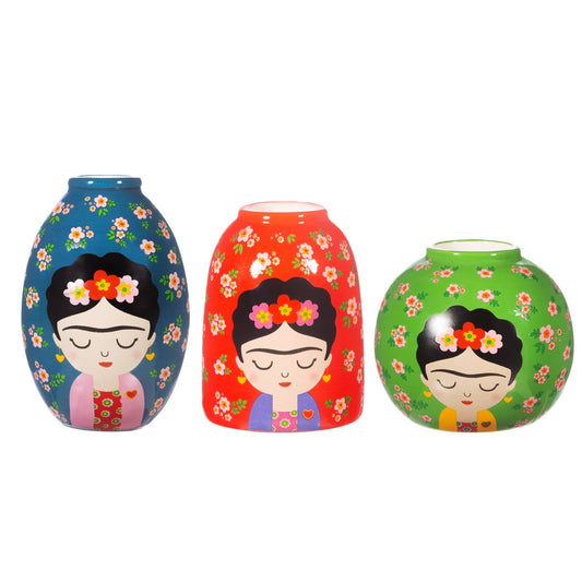 Frida-Vasen mit Blumenmuster, 3er-Set