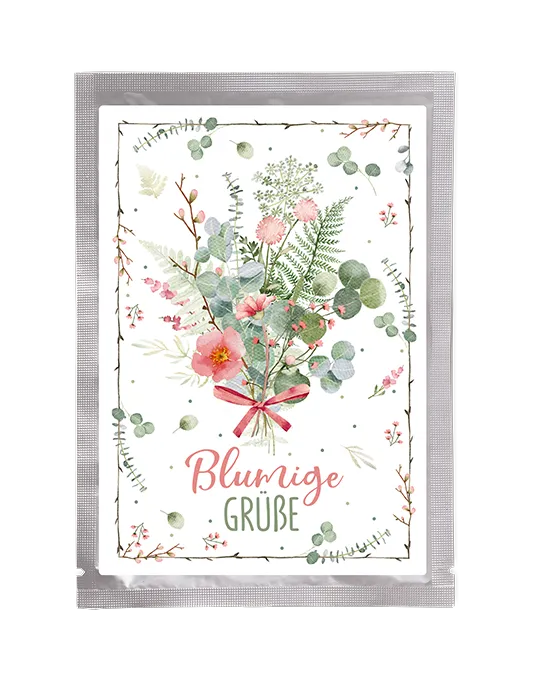 Postkarte / Blumige Grüße