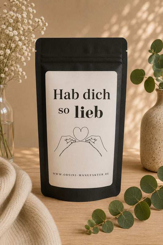 Hab dich so lieb / Früchte-/ Kräutertee oder Trinkschokolade