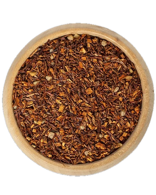 Franzbrötchen Rooibostee / Zimt im Becher. Ohne Krümel. Mit Glück.