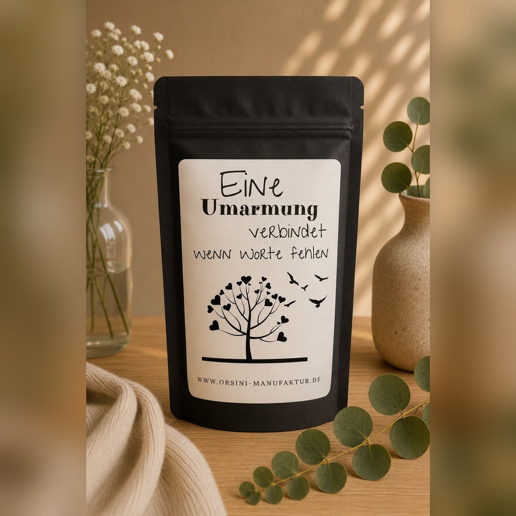 Eine Umarmung / Früchte-/ Kräutertee oder Trinkschokolade