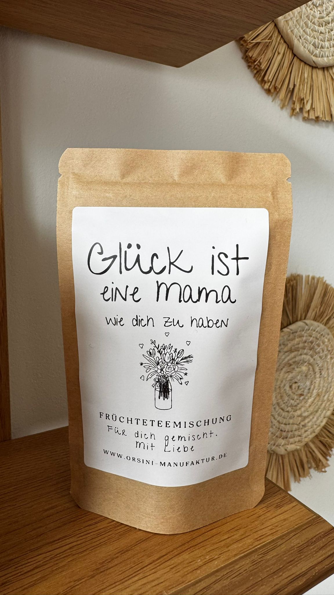 Orange Ingwer Früchtetee / Glück ist eine Mama wie dich zu haben