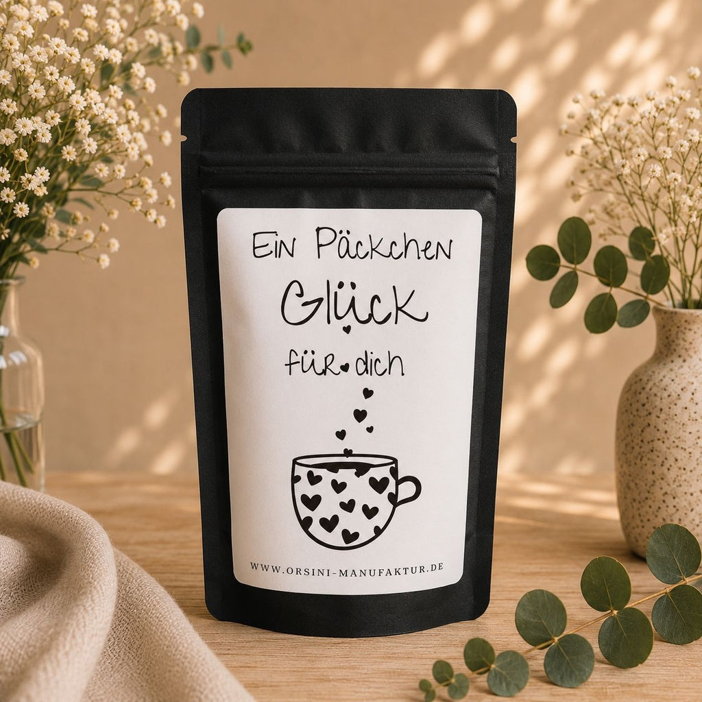 Ein Päckchen Glück für dich / Früchte-/ Kräutertee oder Trinkschokolade