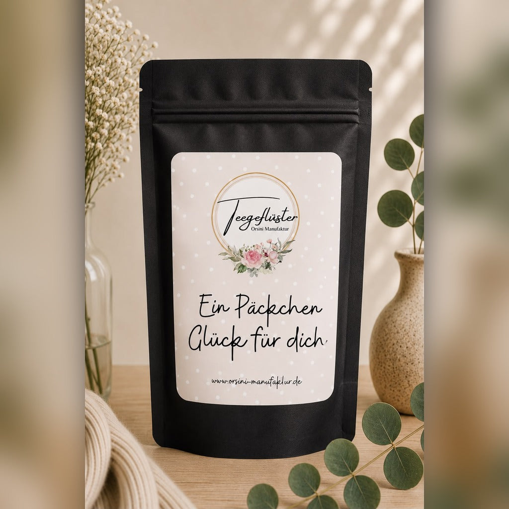 Ein Päckchen Glück für dich / Früchte-/ Kräutertee oder Trinkschokolade