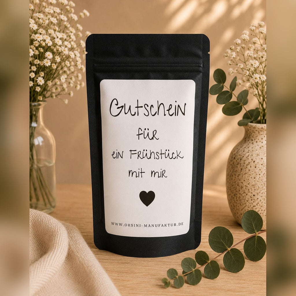 Gutschein für ein Frühstück mit mir / Früchte-/ Kräutertee oder Trinkschokolade