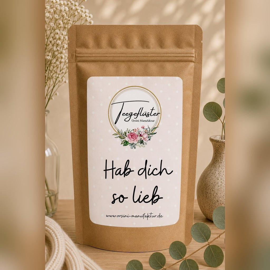 Hab dich so lieb / Früchte-/ Kräutertee oder Trinkschokolade