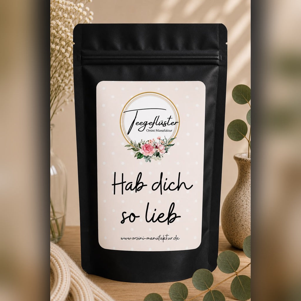 Hab dich so lieb / Früchte-/ Kräutertee oder Trinkschokolade