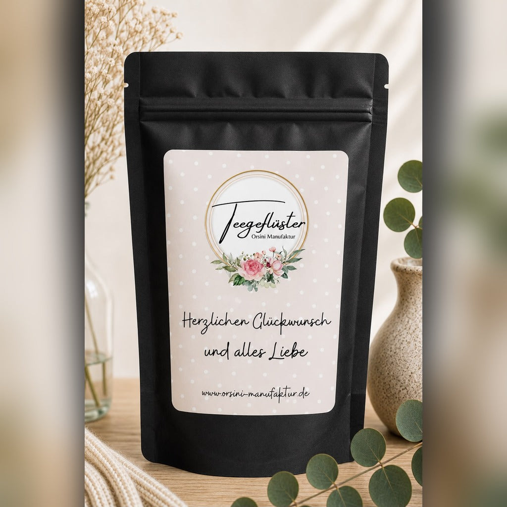 Herzlichen Gückwunsch und alles Liebe / Früchte-/ Kräutertee oder Trinkschokolade