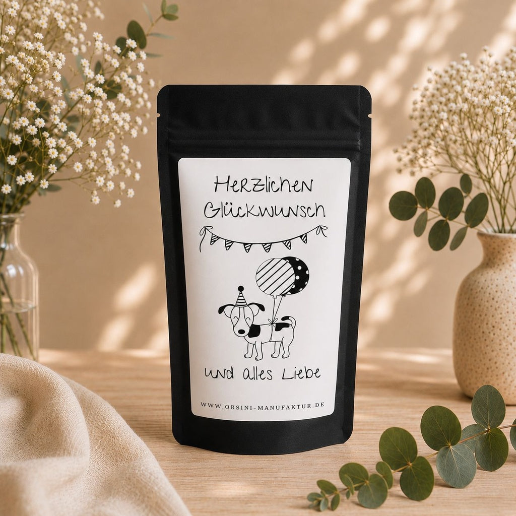 Herzlichen Gückwunsch und alles Liebe / Früchte-/ Kräutertee oder Trinkschokolade