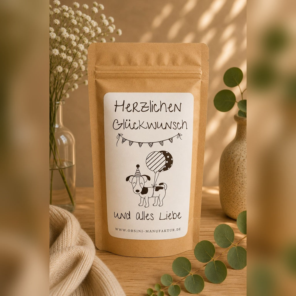 Herzlichen Gückwunsch und alles Liebe / Früchte-/ Kräutertee oder Trinkschokolade