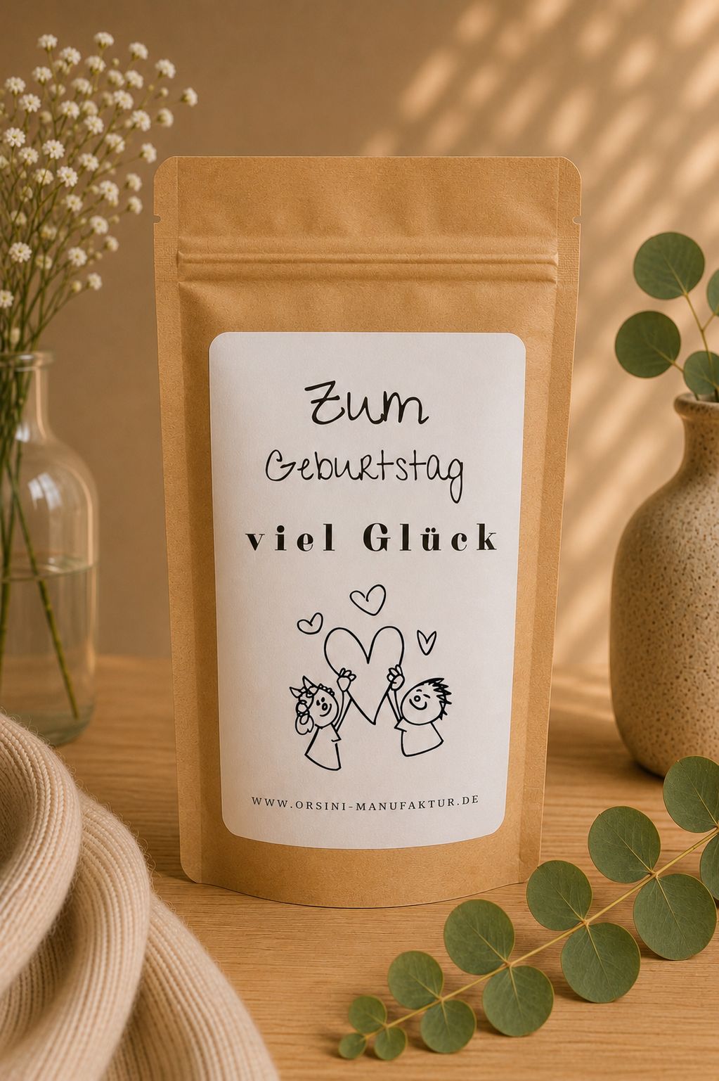 Zum Geburtstag viel Glück / Früchte-/ Kräutertee oder Trinkschokolade