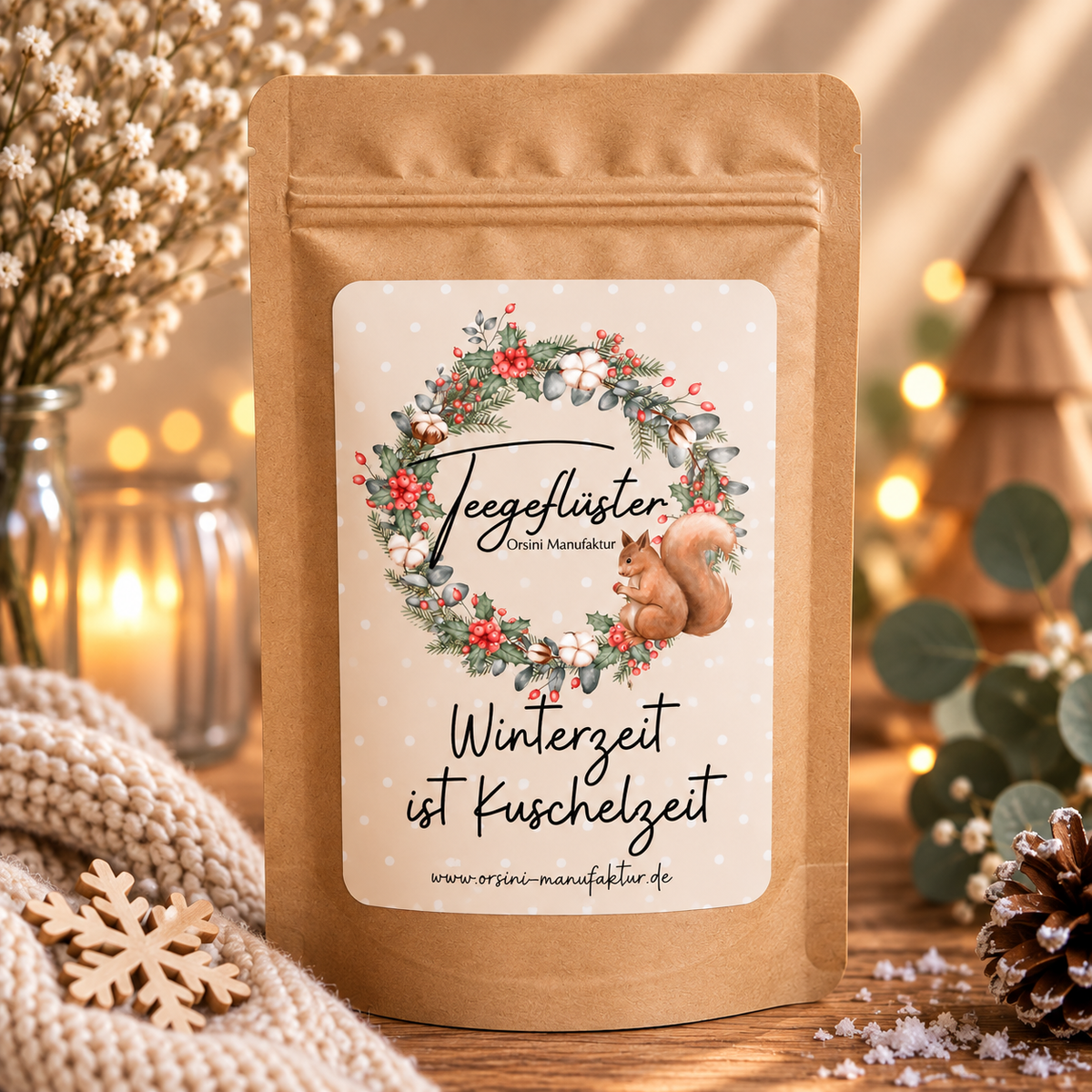 Winterzeit ist Kuschelzeit / Gebrannte Mandeln Tee / Glühkirsche Tee oder Trinkschokolade