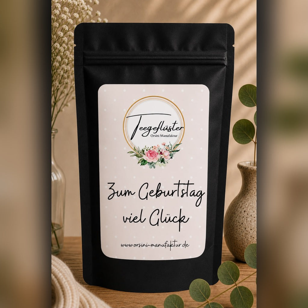 Zum Geburtstag viel Glück / Früchte-/ Kräutertee oder Trinkschokolade